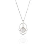 Pearl Hamsa Necklace