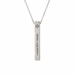 Stand With Israel 3D Bar Necklace