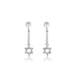 Star Of David Drop Earrings