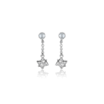 Dimensional Star of David Drop Earrings